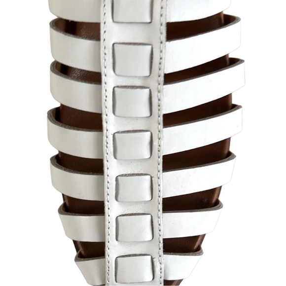 NWOT Lucky Brand Leather Sandals White Size 7 - Picture 3 of 7